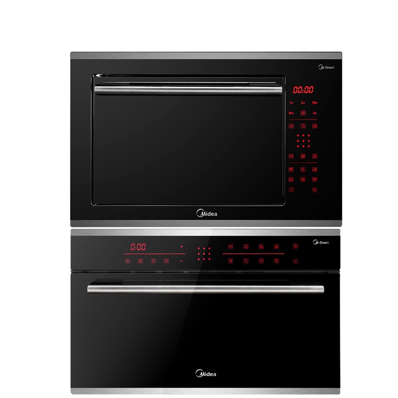 美的(Midea)阿里云 品尚系列 家用嵌入式 蒸箱+微波炉TG025QPS-NSH+TPN26MPS-SSL 套装