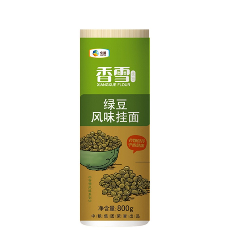 [苏宁超市]香雪绿豆风味挂面800g/袋 粮油 面条 汤面 口味面 自然原味 无添加剂 中粮出品