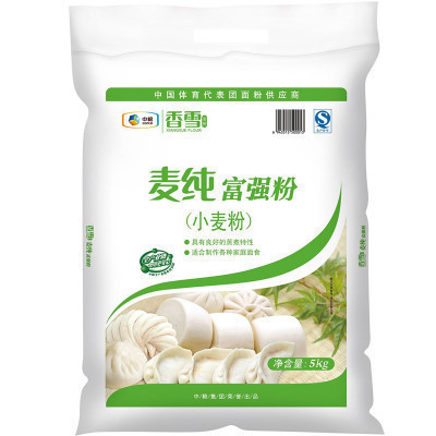 [苏宁超市]香雪麦纯富强粉5kg/袋 粮油 面粉 包子 馒头 面条用粉 中粮出品