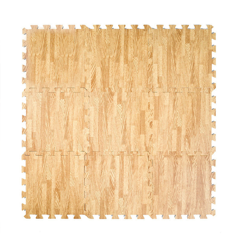 Meitoku明德PE泡沫地垫仿木纹拼接地板垫子客厅地垫儿童游戏爬行垫 浅色木纹30*1CM(9片/包)3个月以上
