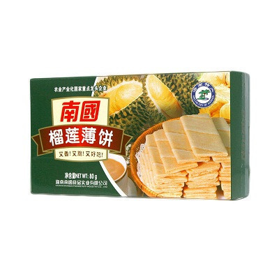 [苏宁超市]南国榴莲薄饼 80g