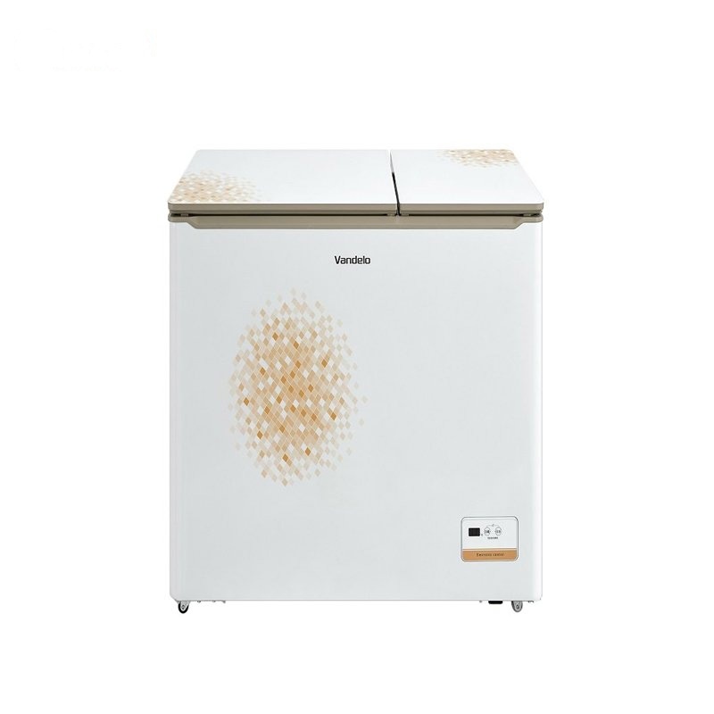 美的(Midea)BCD-186DKEV白色 186升 玻璃门体 冷冻冷藏 卧式家用商用节能冰柜冷柜