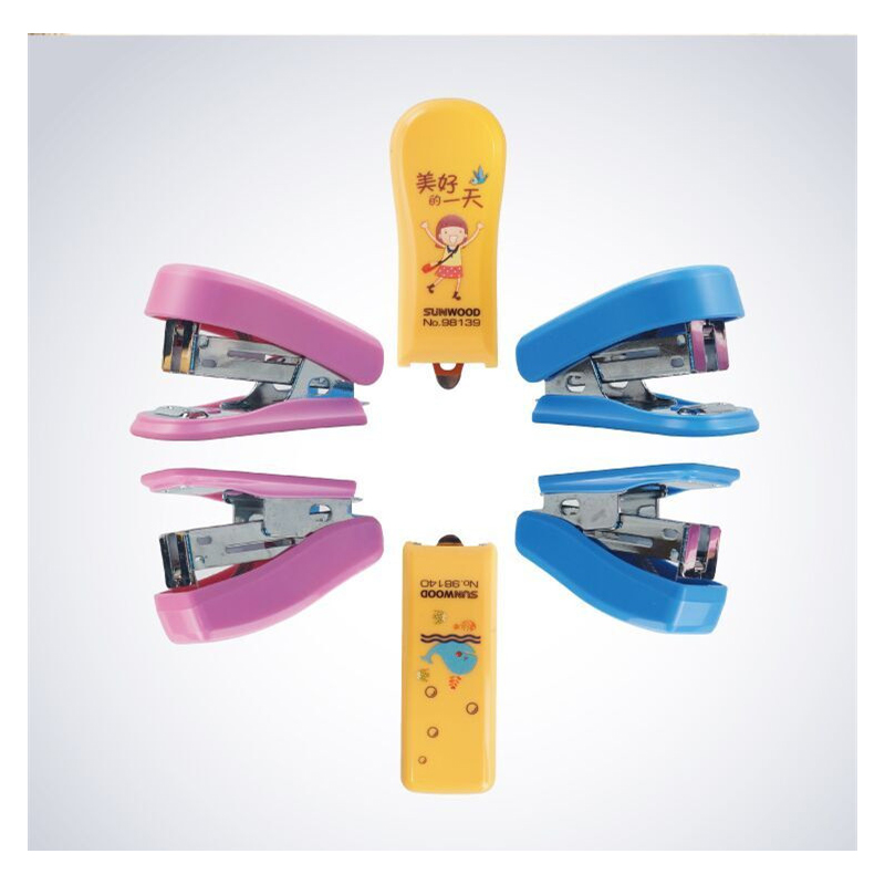 三木(SUNWOOD)98140 12#迷你组合包装订书机 颜色随机
