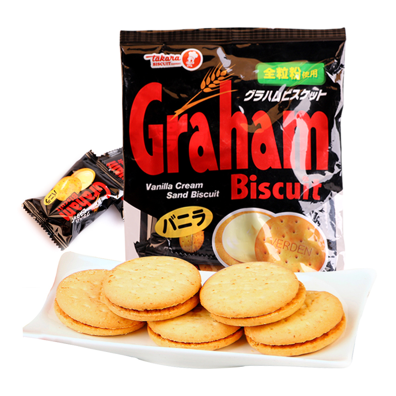 宝制果塔卡娜香草味夹心饼干 95g/袋 日本进口