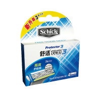 schick 舒适捍将3剃须刀头替换装（4个刀头装）