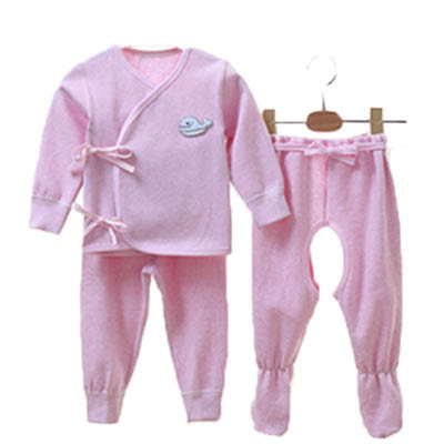 贝吻 婴儿内衣舒密绒偏襟系带三件套 B6109