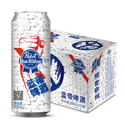 蓝带啤酒 反战版10度500ml*12听