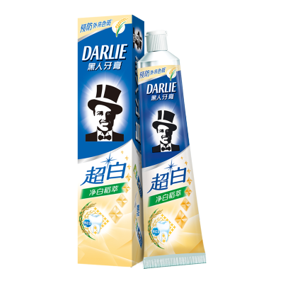 黑人(DARLIE) 超白净白稻萃牙膏140g