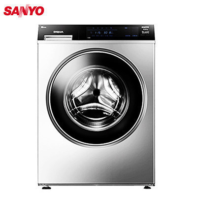 三洋(SANYO) WF9499BCIE0DS 9公斤 下排水 变频空气洗wifi智能 滚筒洗衣机（浅咖亚银）