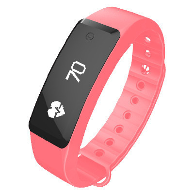 全程通W3智能心率手环 微信互联 信息显示触控大屏30米防水男女运动手表 苹果华为小米手机通用 粉色