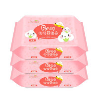 飘漾(Pureyoung)婴幼儿湿巾80片*3包 屁屁专用型