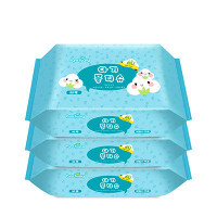 飘漾(Pureyoung)婴幼儿湿巾 80片*3包滋润带盖型