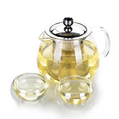 艺宏堂茶具玻璃茶壶 艺宏堂 耐高温玻璃茶具花茶壶把三角玻璃套装