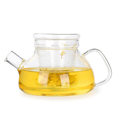 艺宏堂茶具玻璃茶壶 艺宏堂玻璃花茶壶 耐高温玻璃茶具花茶壶 短嘴