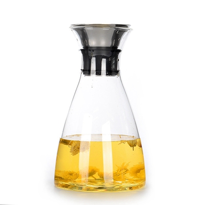 艺宏堂茶具玻璃茶壶 艺宏堂玻璃茶壶漏水壶果汁壶 宽口壶1420ml