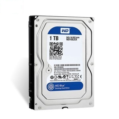 西部数据(WD)蓝盘 1TB SATA6Gb/s 7200转64M 台式机械硬盘(WD10EZEX)