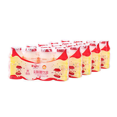喜乐五联包发酵型乳酸菌原味牛奶儿童酸奶饮品95ml*20瓶