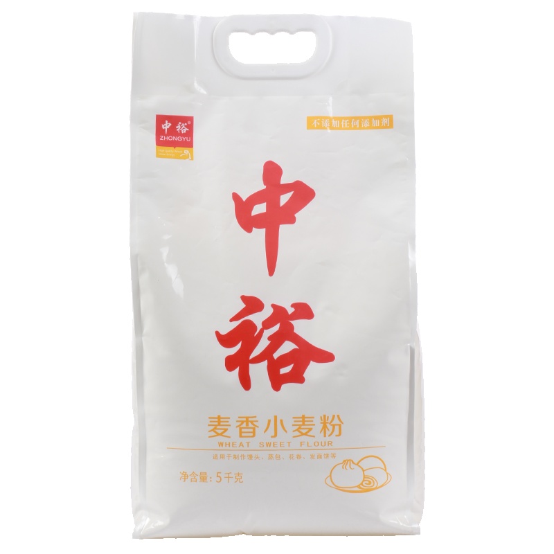 中裕(ZHONGYU) 麦香小麦粉 5kg油条水饺包子大饼面条饺子馅饼馒头通用粉富强粉家庭用粉中裕出品