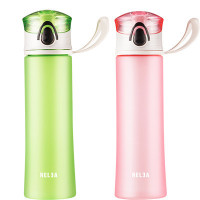 物生物(RELEA)乐活便携随手杯400ML可爱创意学生塑料水杯子女儿童运动水壶太空杯