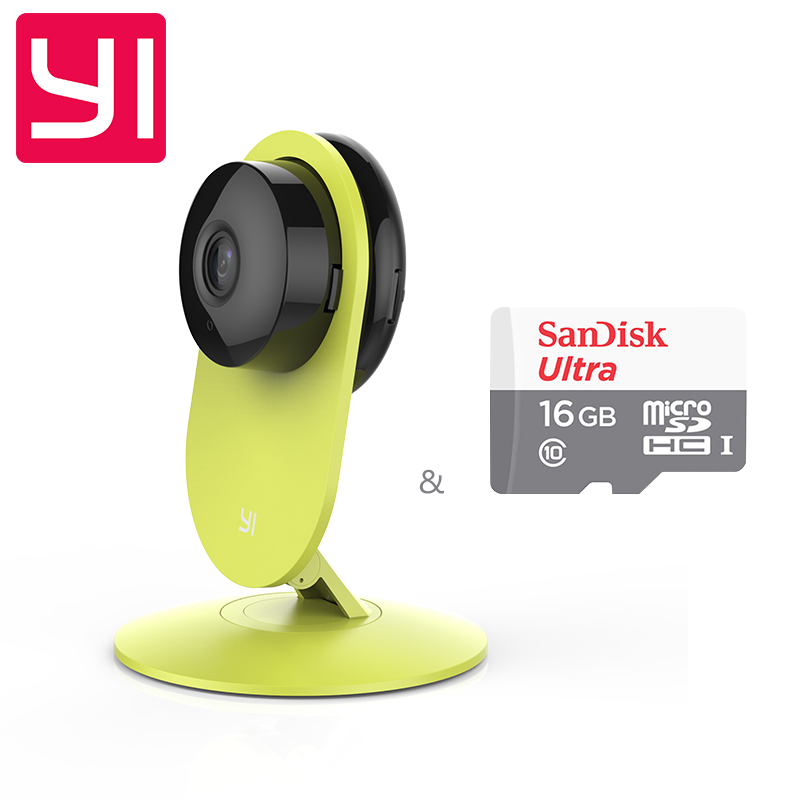 小蚁(YI)智能摄像摄像机绿色 标配+16G内存卡 高清夜视高清电脑摄像头无线WiFi高清远程视频监控摄像头夜视版