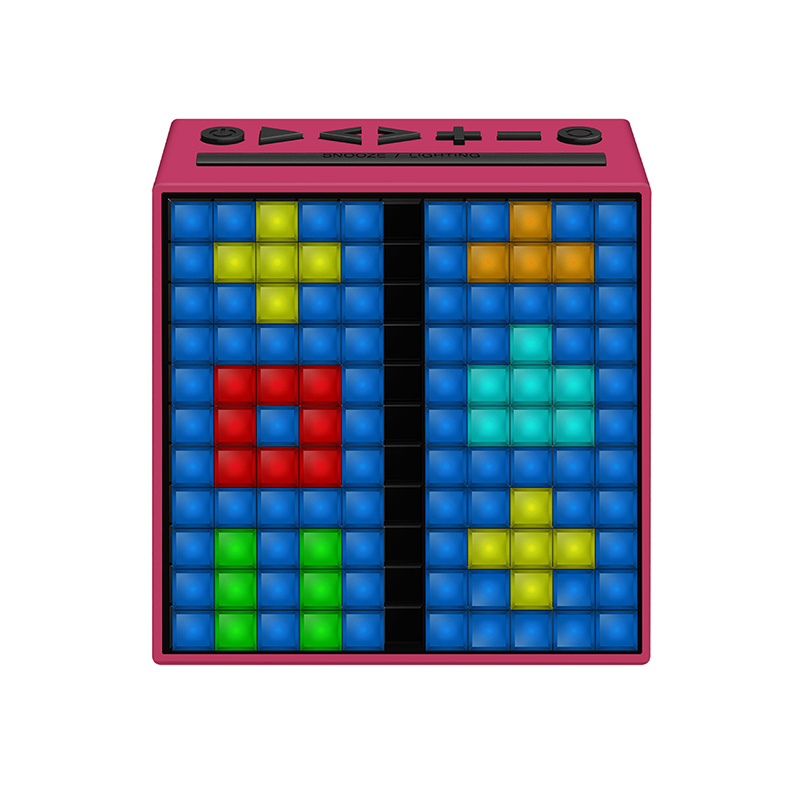 Divoom TimeBox 智能蓝牙音箱 LED彩屏 便携喇叭音响 免提闹钟 LED灯 粉色