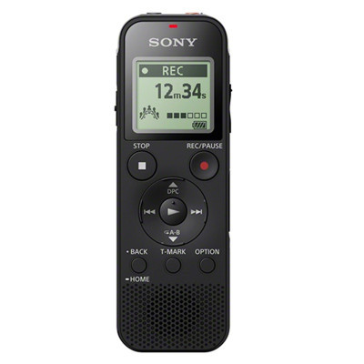 索尼(SONY)录音笔ICD-PX470 4GB 支持PCM线性录音 便携式学习商务采访 专业大直径扬声器 黑色