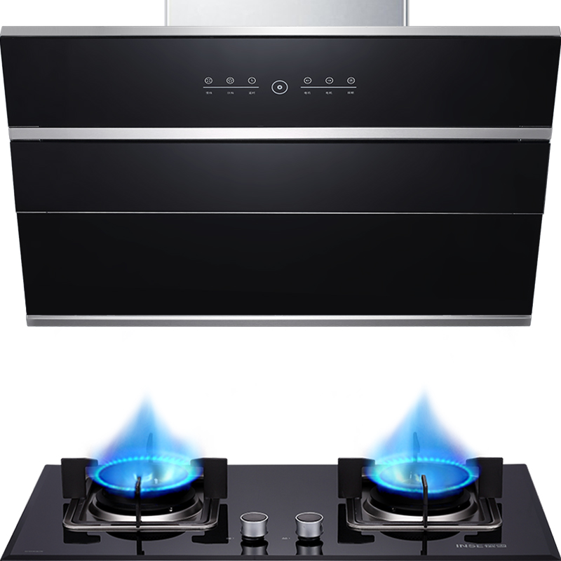 樱雪(INSE) 触控式油烟机燃气灶套餐H1512+1606B 19立方