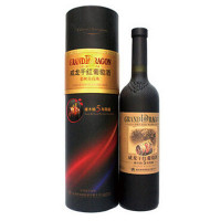 威龙红酒 橡木桶5年陈酿老树赤霞珠干红葡萄酒750ml 单支(纸筒装)