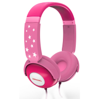 爱谱王(APKING)儿童耳机头戴式 保护听力 学生小孩学习生日礼物 环保音乐耳机 粉红色