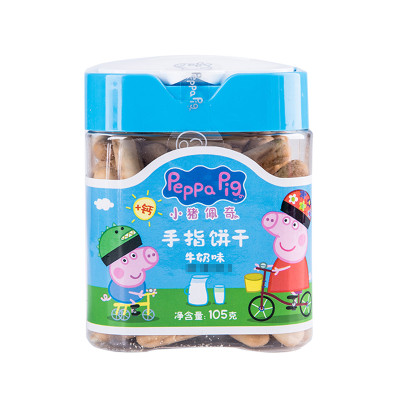 Peppa Pig 小猪佩奇 手指饼干牛奶味105g/瓶