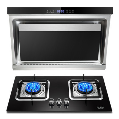 澳柯玛(AUCMA)侧吸式触控式吸油烟机套餐燃气灶J601D+3D8B 18立方 天然气