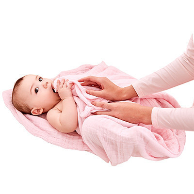 [苏宁自营]十月妈咪 新款宝宝纯棉浴巾 新生婴幼儿柔软舒适透气6层纱布浴巾