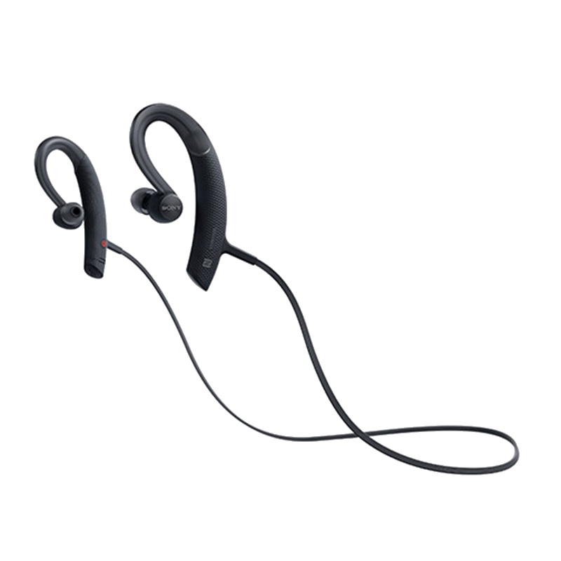 索尼(SONY)MDR-XB80BS 运动蓝牙耳机 (黑色) 后挂式时尚多彩运动耳机 防水溅功能