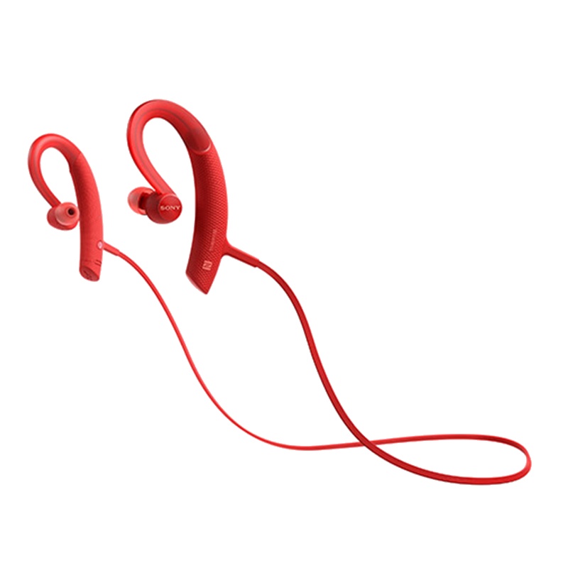 索尼(SONY)MDR-XB80BS 运动蓝牙耳机 (红色) 后挂式时尚多彩运动无线耳机 防水溅功能