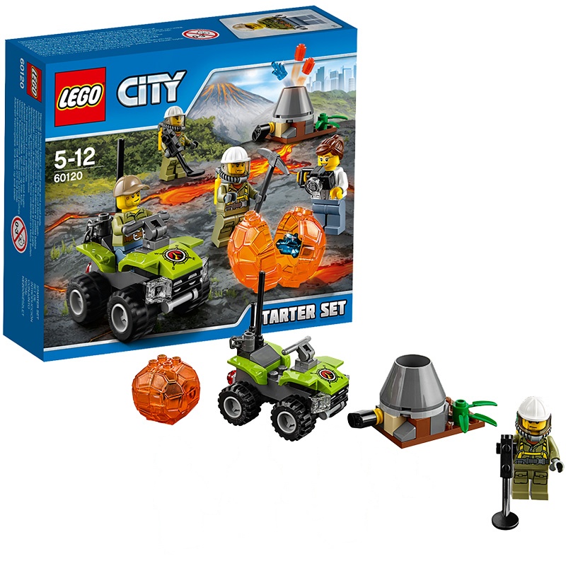 LEGO乐高CityVolcanoExplorers城市系列-火山入门套装 60120 6-14岁塑料玩具50-100块