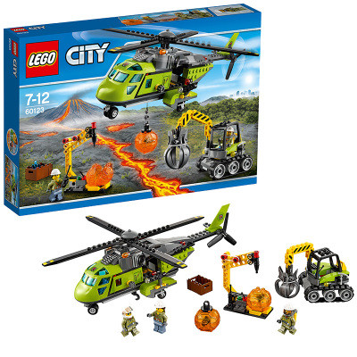 LEGO乐高 City城市系列 -火山探险运输直升机LEGC60123 玩具 塑料 6-12岁 200块以上