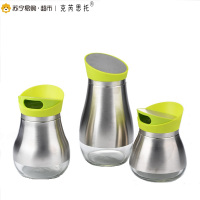 克芮思托 带盖玻璃密封罐厨房储物罐储藏罐 厨房收纳套装 艾立蒙特经典储物三件套