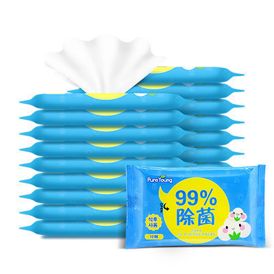飘漾(Pureyoung)婴幼儿湿巾 10片*20包 99%除菌
