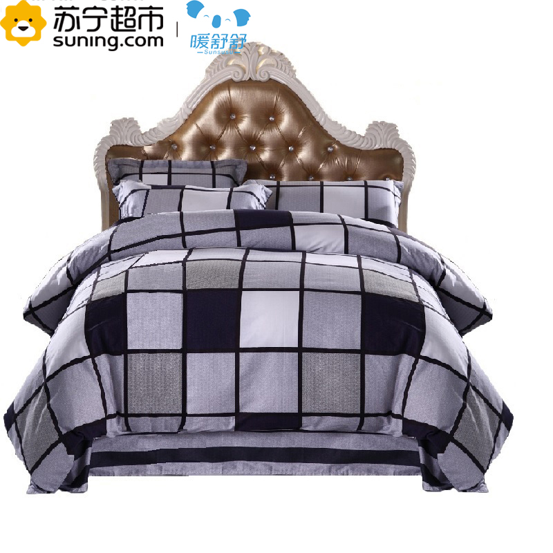 暖舒舒家纺 全棉四件套新款全棉床品套件床上用品床单被套 盗梦空间