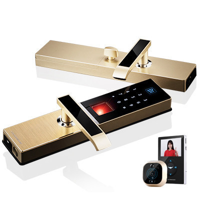 德施曼(DESSMANN)S8小嘀指纹锁智能猫眼智能操控关门即走APP指纹密码卡片钥匙开门ios;Android星夜金