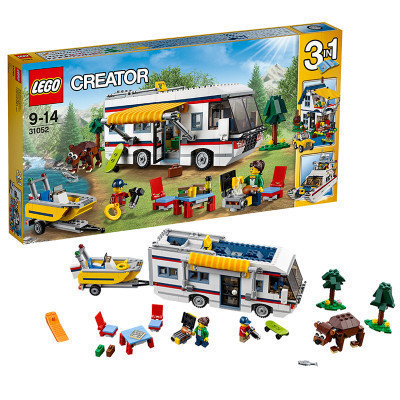LEGO 乐高- 创意三合一系列 Creator度假露营车LEGC31052 塑料积木8-10岁200块以上