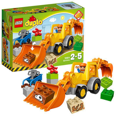 LEGO 乐高-DUPLO 得宝系列 挖掘装载车LEGC10811 3-6岁 50块以下 塑料玩具