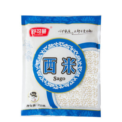 舒可曼西米250克/袋装 Q弹大西米 免水洗 吉利丁片 调味品 舒可曼(SUGARMAN)出品 国产食品