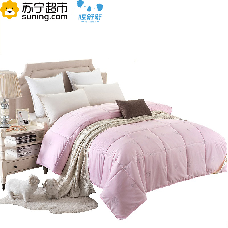 暖舒舒家 纺羊毛被芯保暖 单人双人春秋被 被子