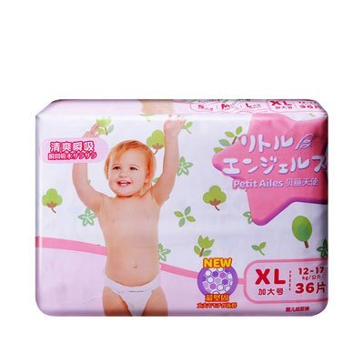 [苏宁自营]贝丽天使(PetitAiles)清爽瞬吸纸尿裤系列XL码36片(12kg-17kg)