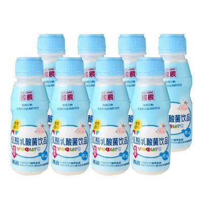 国农 原味优酪乳乳酸菌饮料（杀菌型）2160ml(270ml*8) 中国台湾进口饮料