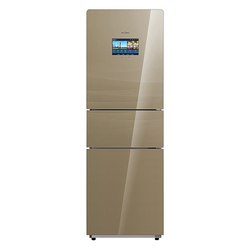 美的(Midea)BCD-296WTGPZM 296升 风冷无霜 变频节能 玻璃面板 中门宽幅变温家用三门电冰箱