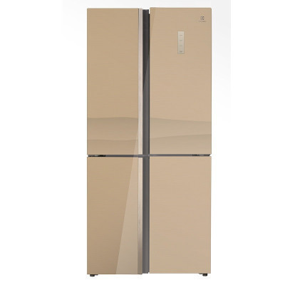 伊莱克斯/Electrolux EQE5009GD 501升电脑风冷变频家用节能玻璃十字多门对开电冰箱(金色)