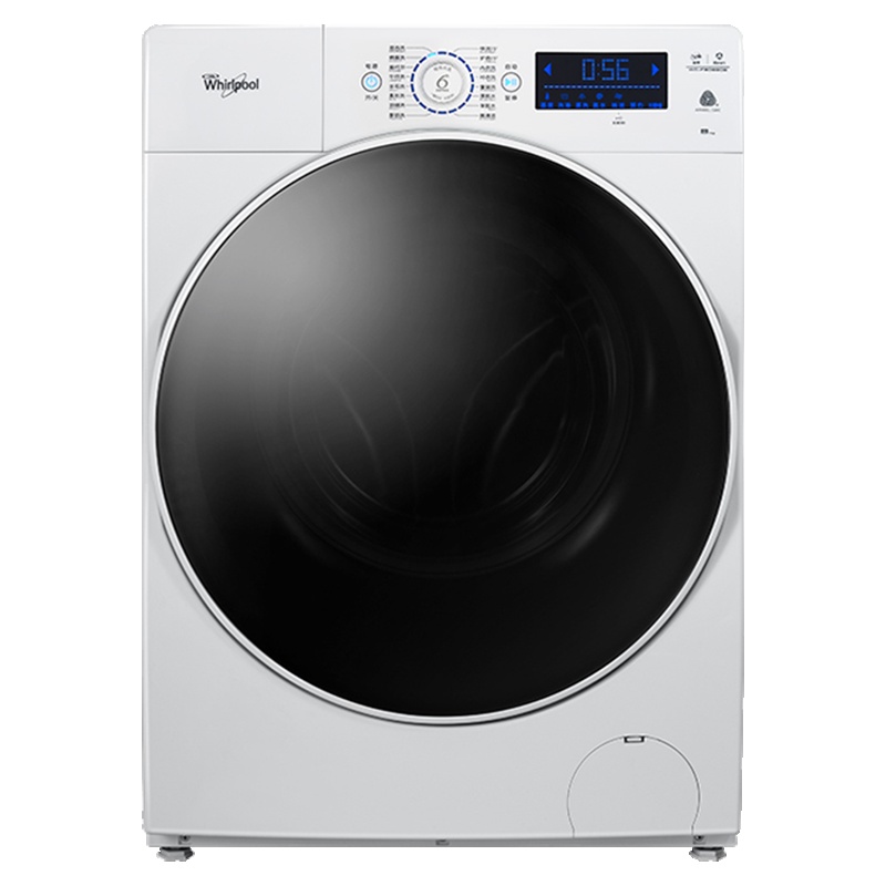 惠而浦(Whirlpool)WG-F80880B 8公斤 非洗烘 全自动 洗脱一体 变频 滚筒洗衣机 (珍珠白)