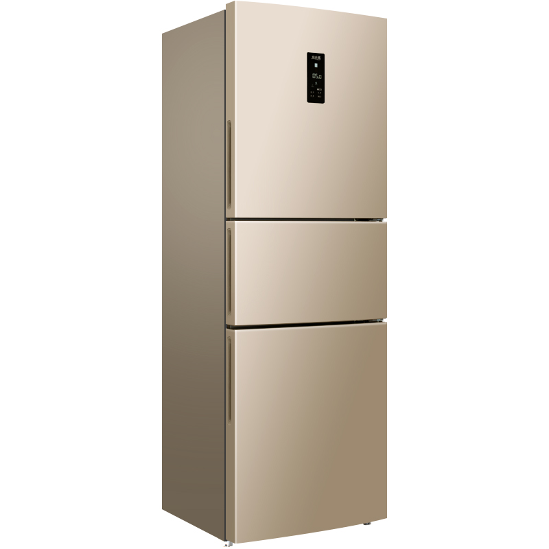 美菱(MeiLing)BCD-271WP3CX 271升精控变频冰箱 风冷无霜 宽幅变温 节能静音三门冰箱(金)